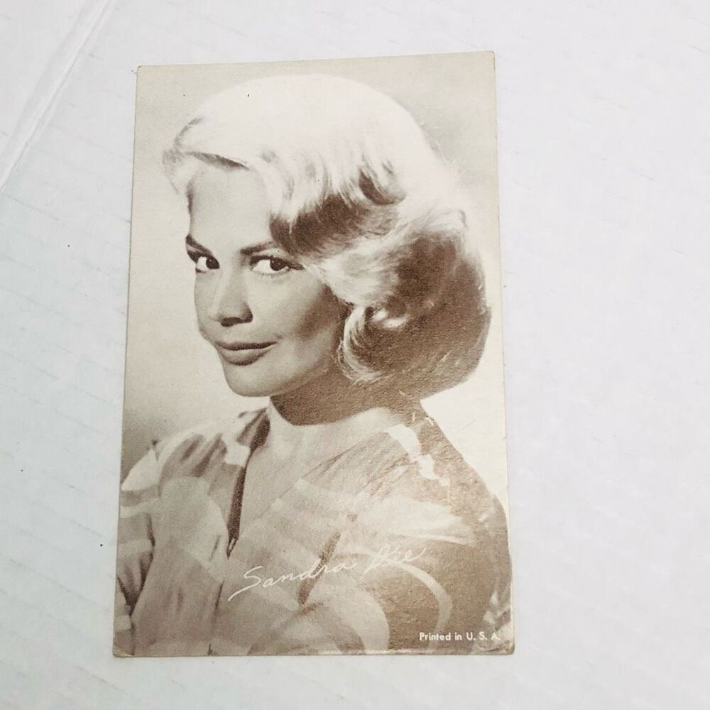 vintage Sandra Dee arcade card 1960's 5.5x3.5 printed in usa